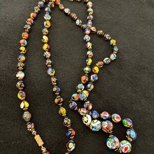Vintage Venetian Glass Bead Necklace